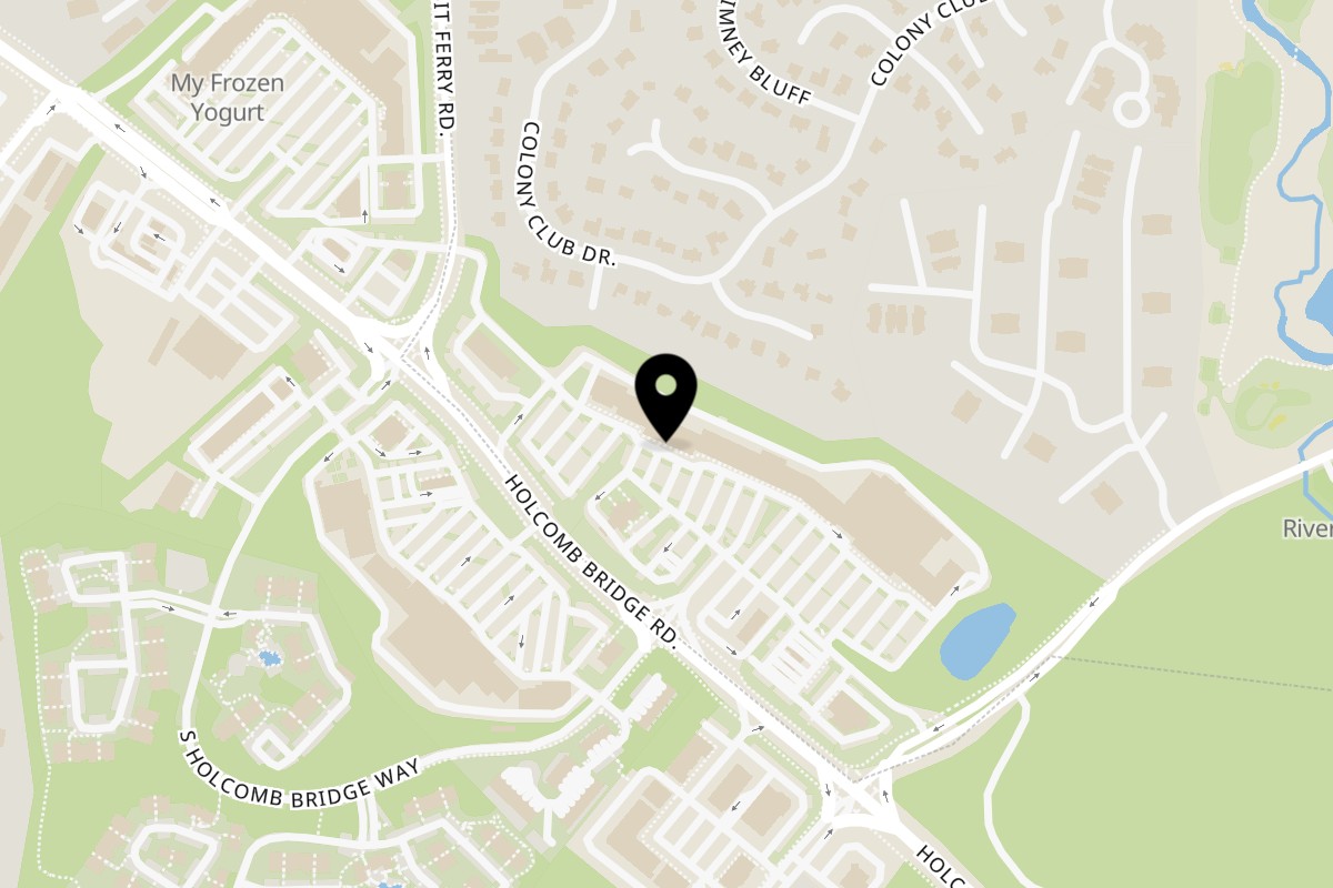 Map showing the location of Snooks Grill & Cocktails on 8465 Holcomb Bridge Rd in Johns Creek